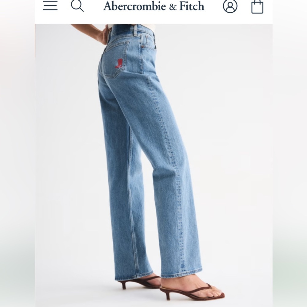 Abercrombie High Rise 90s Relaxed Jean 25S - Picture 5 of 5